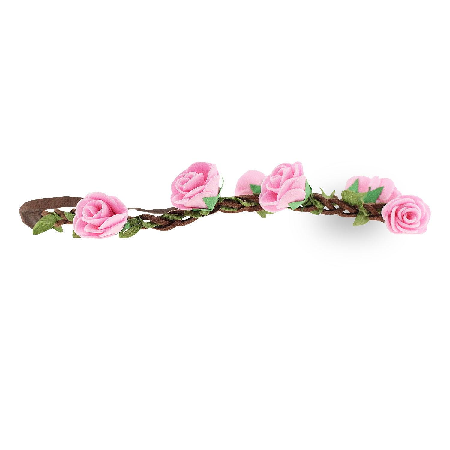 Blumen-Haarkranz rosa - bavariashop - mei LebensGfui